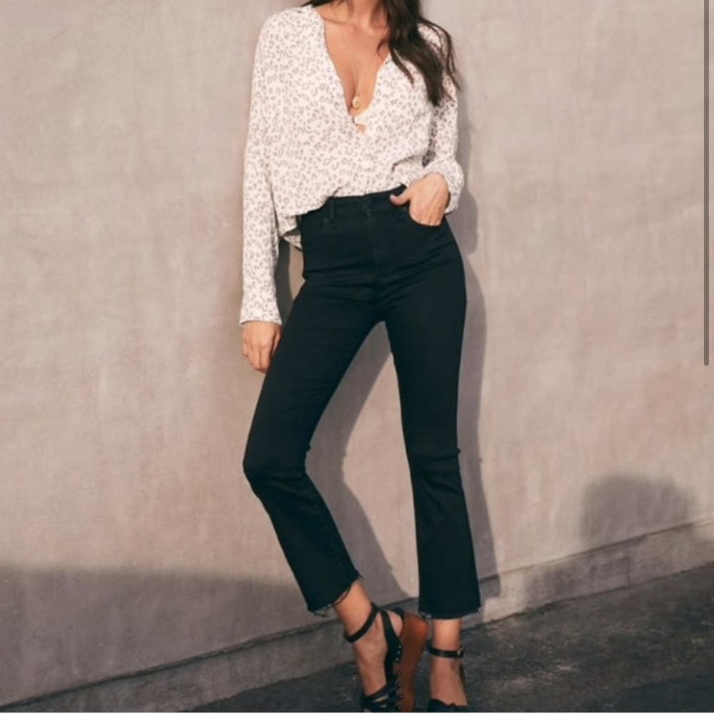 A&F Simone High Rise Ankle Flare Jeans